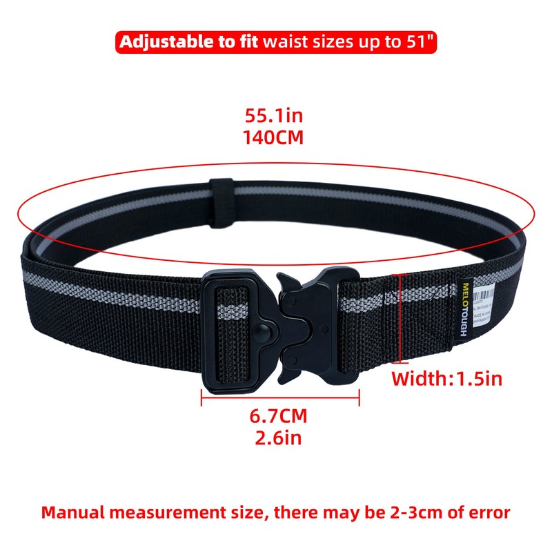 MELOTOUGH Quick Release Work Belt 1.5 Inch Web Work Tool