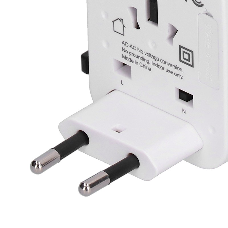 International Power Adapter Travel Plug with 4 USB Ports for