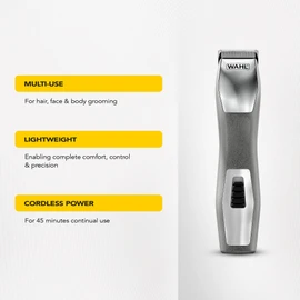 Wahl Chromium 11-in-1 Multigroomer, Eyebrow Cutting Ability, Beard Trimmers Men, Body Trimmers, Men’s Beard Trimmer, Stubble Trimming, Body Shaving, Face Grooming, Fully Washable, Male Grooming Set