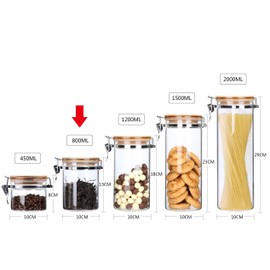 KKC Coffee Bean Storage Container, Airtight Coffee Canister, Capacity: 7.1 oz (200 g), 27.1 fl oz (800 ml).