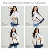 Lands' End Natural Open Top Canvas Tote Natural/beacon Blue Medium