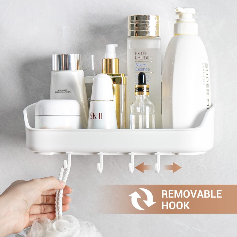 Luxear Shower Caddy, Suction Cup Shower Shelf, No Drilling Powerful