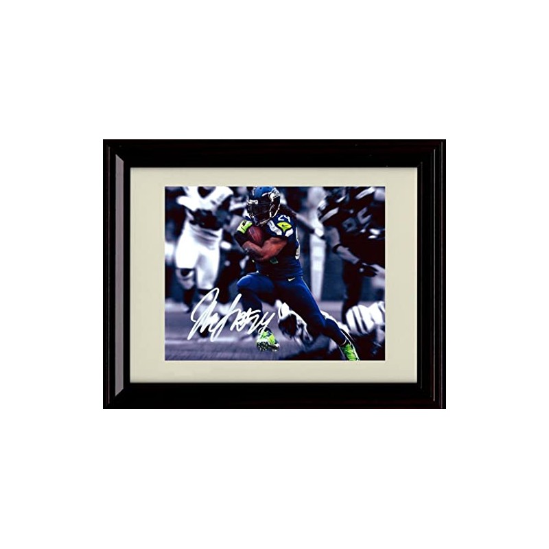 Marshawn Lynch - Seattle Autograph Promo Print - Running The