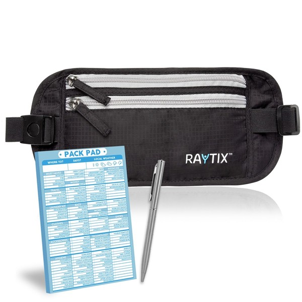 Raytix Money Belt For Travel – RFID Blocking Waist Pouch