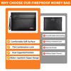 Noiposi 6400℉ Fireproof Money Bag with Lock,Dual-Zip Compartments Fireproof Document