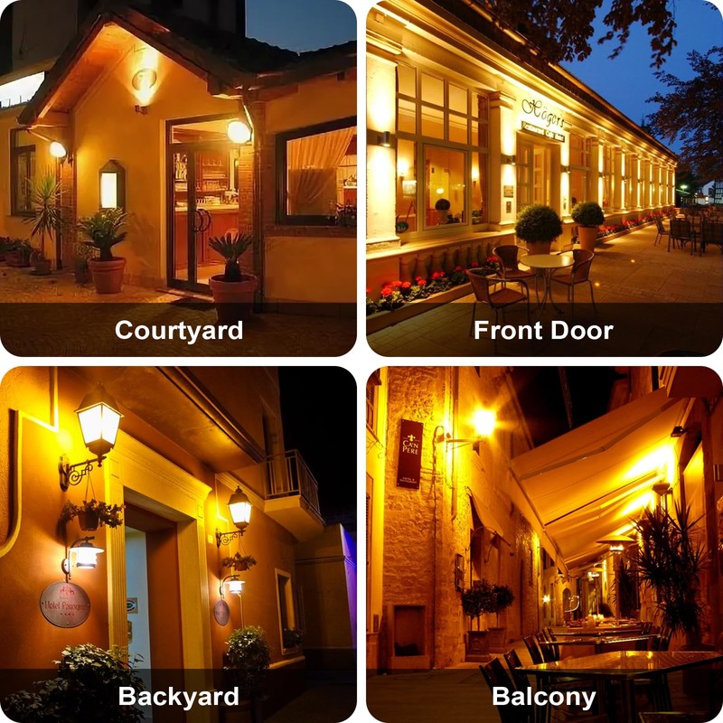 Gonhom PAR38 Bug Flood Light Bulbs Outdoor,2 Pack-Dimmable,Bug lights for