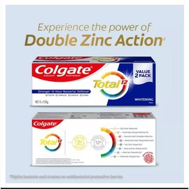 Colgate Total Value Twin Pack 150g x 2 150 Whitening, Pro Clean, Advanced Fresh, Clean Mint, Charcoal, Pro Breath Health