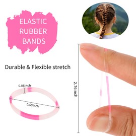 Wanciler Elastic Hair Bands for Women Mini Hair Bands, 1000Pcs Rubber Hairbands Tiny Hairbands Small Hair Ties Elastic Hair Ties for Women
