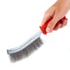Wire Brush, High Performance Wire Hand Brush with Polyurethane Handle,
