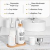 Glass Mouthwash Dispenser with Cup Holder - 16 oz Pump