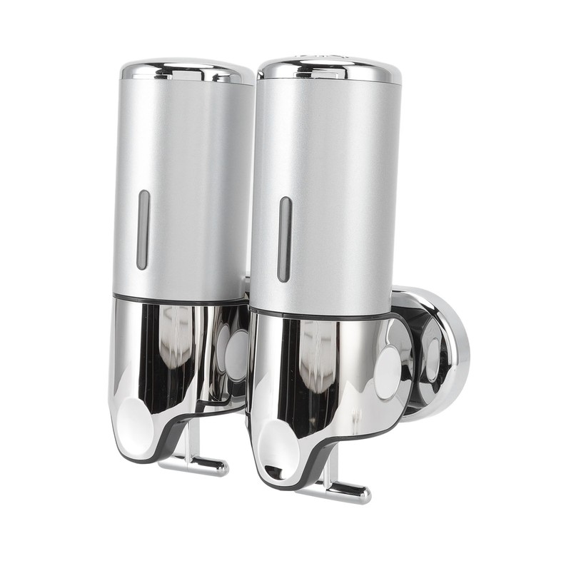 Soap Dispenser Dual Pump 1000ml Wall Mounted Easily Refilled Reusable