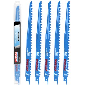 Reciprocating Saw Blades Sawzall Blades 12Inch for Wood Cutting Pruning Saw Blades 5TPI 5 Pack