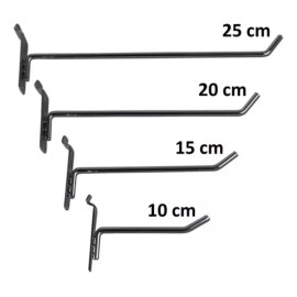Decora 100 Ganchos Panel Ranurado Alambre Mensula Blister Negros