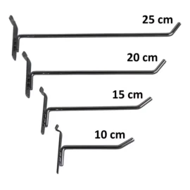 Decora 100 Ganchos Panel Ranurado Alambre Mensula Blister Negros