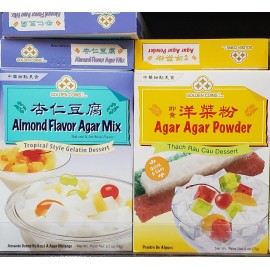 GOLDEN COINS 2 PACK GOLDEN COINS  ALMOND FLAVOR AGAR &AGAR AGAR POWDER ORIENTAL DESSERT MIX