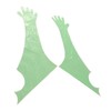 50Pcs Disposable Long Arm Glove PE Green Veterinary Examination Artificial