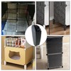 LUORNG 8PCS 100x35x25mm Wire Cube Organiser ABS Plastic Modular Shelf