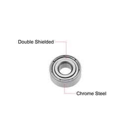 sourcing map MR104ZZ Deep Groove Ball Bearings 4mm Inner Dia 10mm OD 4mm Bore Double Shielded Chrome Steel Z2 20pcs