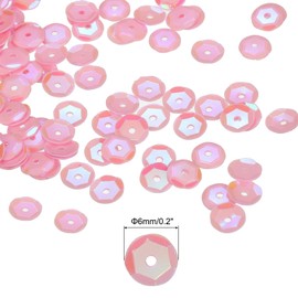 sourcing map Loose Sequins Iridescent Sequins 2400 Pieces Cup Sequins Embroidery Sequins for Jewellery Making Crafts Sewing Pink