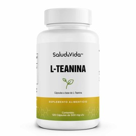 L-Teanina - Aminoácido 200 mg por Porción (1 al Día) | 120 Cápsulas | S&V | Sin Gluten y Sin OMG