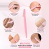 12pc Dermaplaning Face Razor Kit w/Scissor Comb, Peach Fuzz Grooming