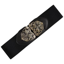 Ro Rox Stretch Elasticated Wide Celtic Nurse Belt Retro Vintage Waist Cincher