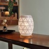 OuXean Unique beautiful white metal hollow design E27 60W table