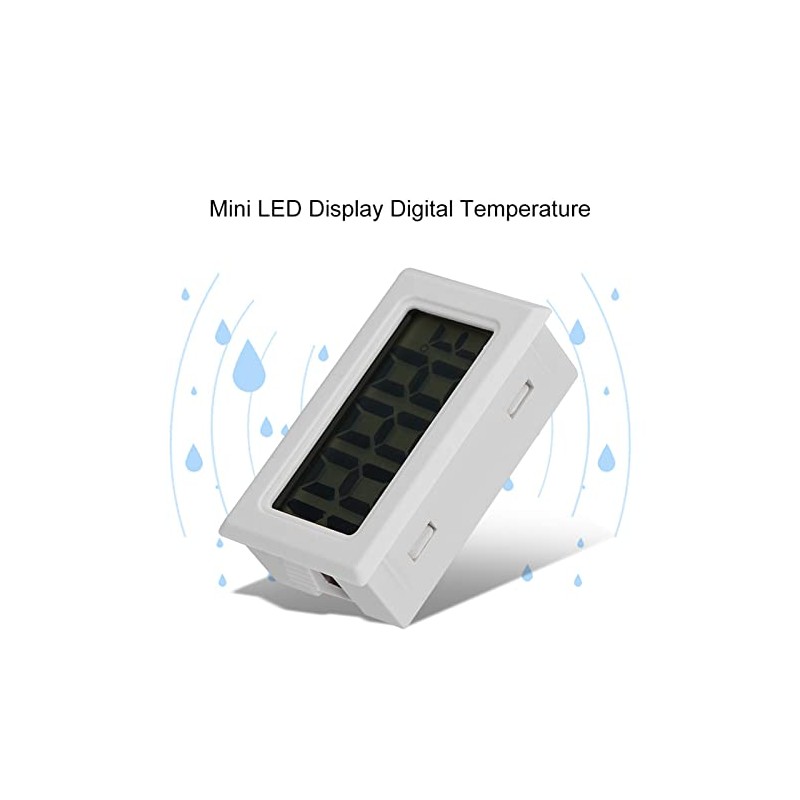 Fdit Termómetro Digital, con Pantalla LCD Mini y Sonda de