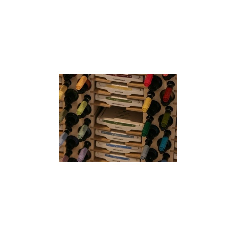 60 Ink Pad, Marker and Refill Bottle Holder, Wall Mount