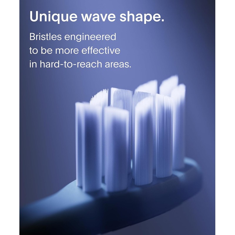 SURI Recyclable Plant-Based, Electric Toothbrush Heads - Built-in Tongue Scraper,