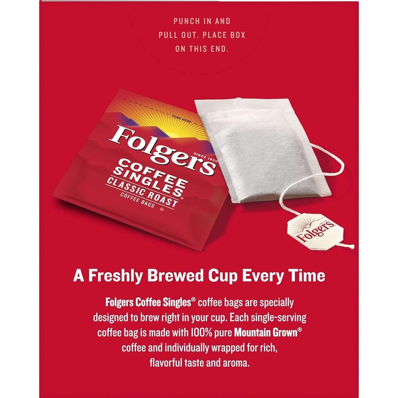 Folgers Coffee Singles - 19 packets per box, 12 boxes