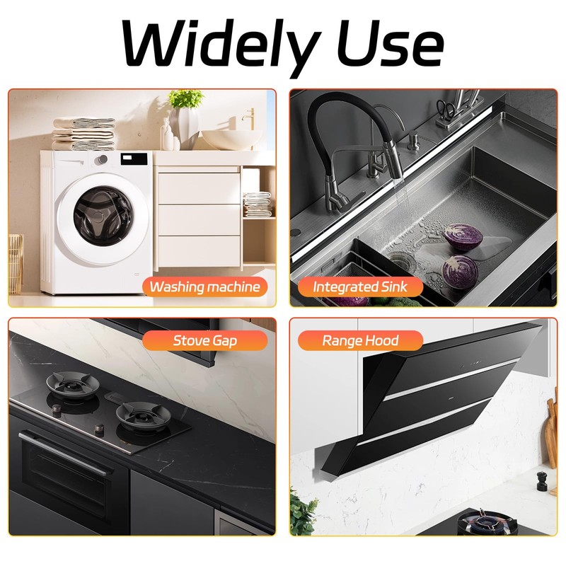 Stainless Steel Stove Counter Gap Cover (2 Pack), Oven Gap