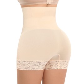 Tummy Control Shapewear Shorts for Women High Waisted Body Shaper Panties Slip Shorts Under Dresses Thigh Slimmer(#A4 Beige(shaping),XX-Large)