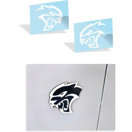 Reflective Concepts Hellcat Emblem Overlay Decal Stickers - 15-19 Charger SRT Hellcat - (Color: Gloss White)