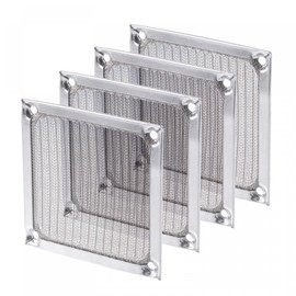 sourcing map Pack of 4 80 mm Filter Grid Stainless Steel Mesh Dustproof Box for Computer