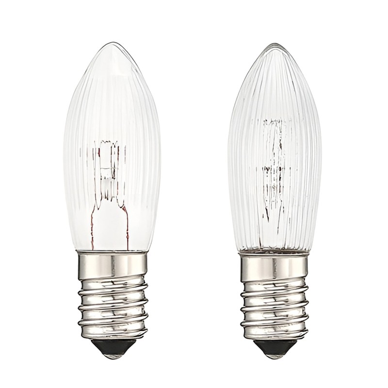 15 Pcs 3W 2700K Warmwhite Glass Bulbs Tapered Candles E10