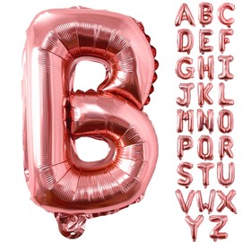 Lovoir 40" Large Letter B Mylar Foil Balloons Large Size Mylar Foil Balloons for Birthday Party Celebrations Alphabet Decorations Rose Gold B