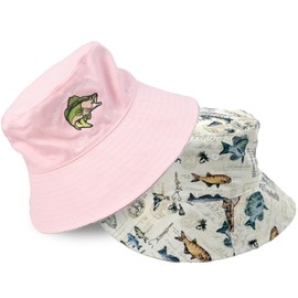 Fishing Bucket Hats Reversible Funny Fishing Hats for Men Embroidery Fisherman Hat Beach Sun Hat Summer Outdoor Unisex