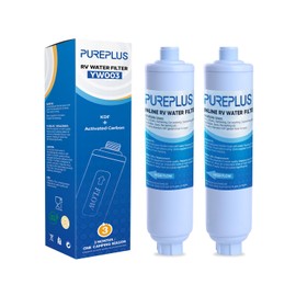 PUREPLUS RV Water Filter System for Garden, Pool, Spa, RV, Camper, Marine, Boat Hose, for Drinking, Car Washing, Gardening, Planting, Reduces Chlorine, Heavy Metals, Odors, 2PACK