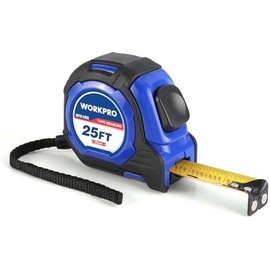 WORKPRO Cinta métrica de bloqueo automático de 25 pies