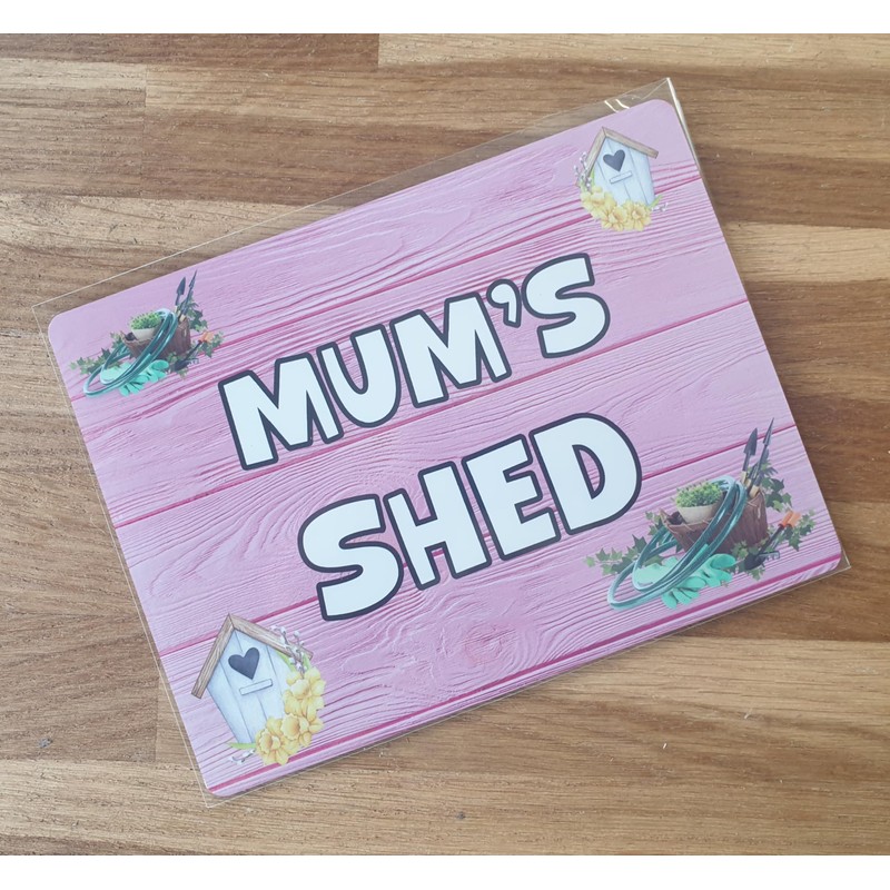 decalarama Mum Garden Metal Sign Gift – Mum's Shed -