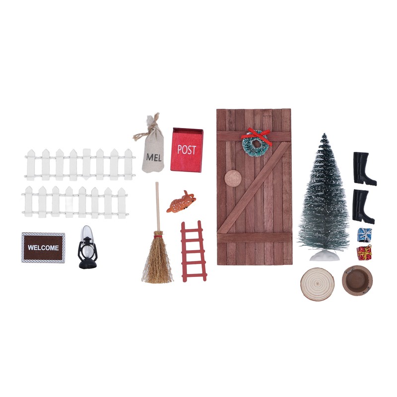 1/12 1/6 Christmas Fairy Door Kit Crafted Exquisite Cute Colourful