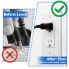 BOHUIZ 20 Pcs 2 Prong Loose Outlet Plug Fix, Plastic