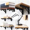 Folding Shelf Brackets 25cm, 2pcs Heavy Duty Metal Collapsible Shelf