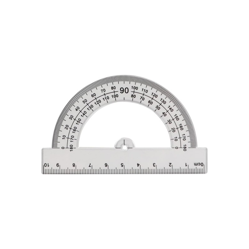 LGEGE Math Ruler Geometry Tool Set, 10/12cm Protractor, 15/23cm Triangle
