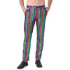 Funny World Men's Rainbow Sequin Disco Pants, Multicolor, 32