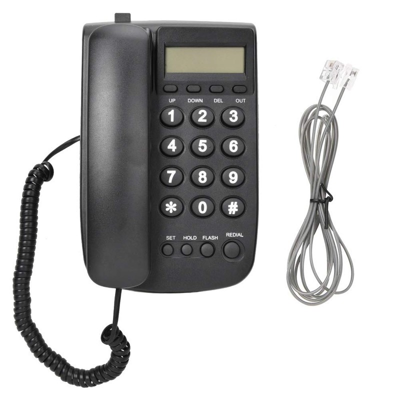 Bewinner Corded Telephone, Landline Phone with Answering Machine, Desktop Wall