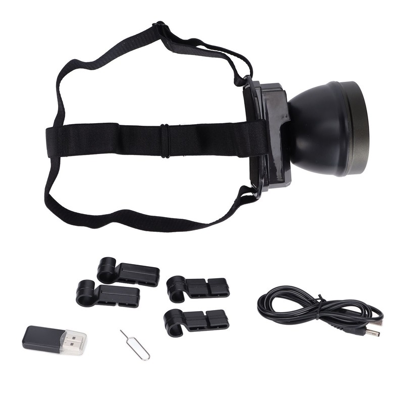 Headlamp Body Camera Wearable Portable Waterproof 1080P HD Head Mounted