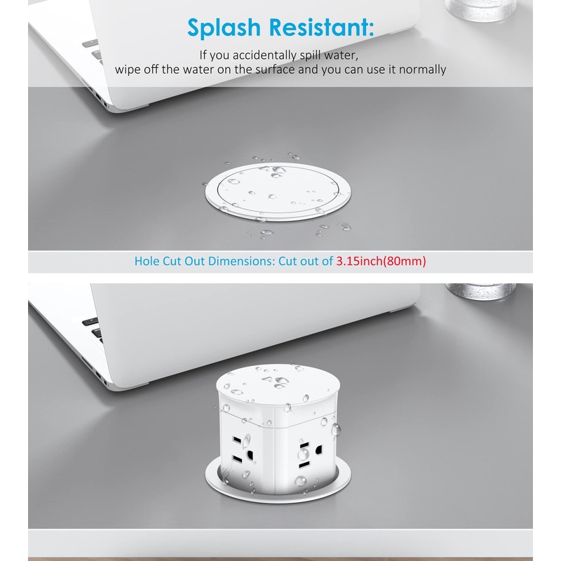 Automatic Pop up Countertop Outlet,Pop Out Outlet Station with 15
