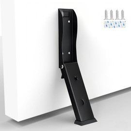 Door Stopper No Drilling Kick Down Door doorknob Stop for Bottom of Door Holder to Keep Door Open (Black)